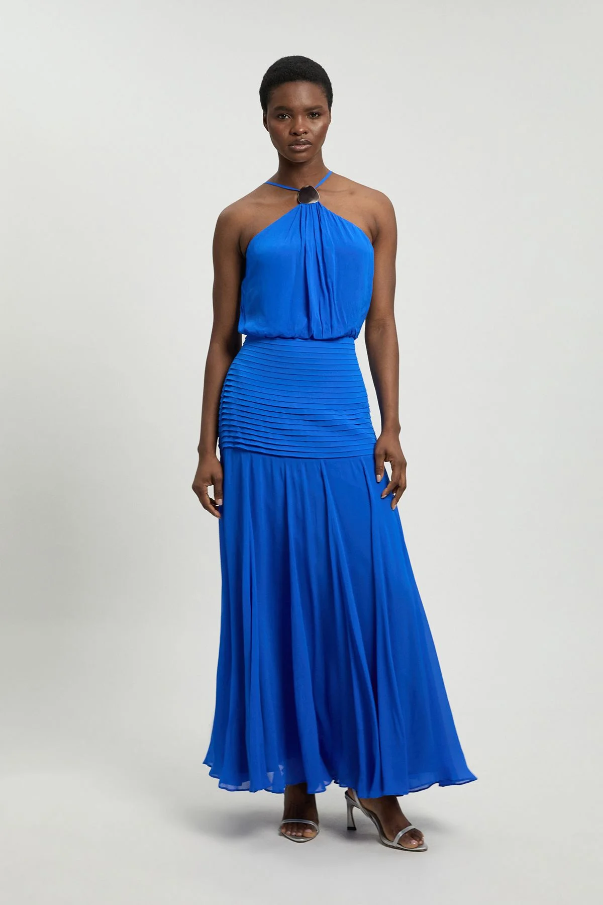 Petite Viscose Georgette Drop Hem Woven Maxi Skirt - 1