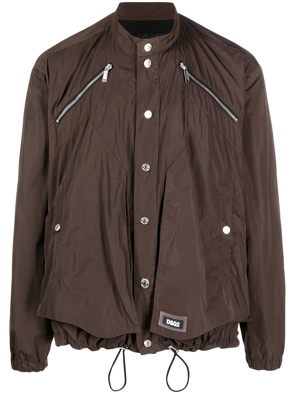 zip-detail bomber jacket - 1