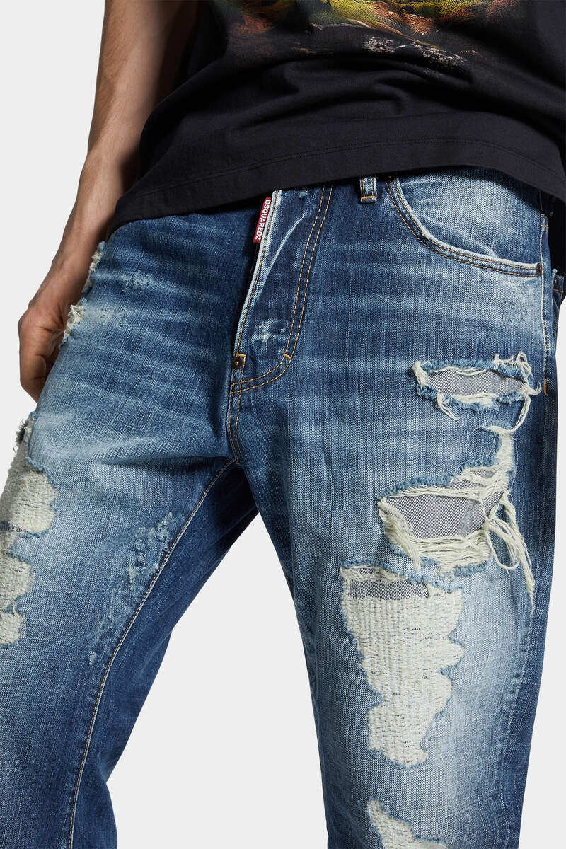 MEDIUM FRADED WASH BRO JEANS - 5