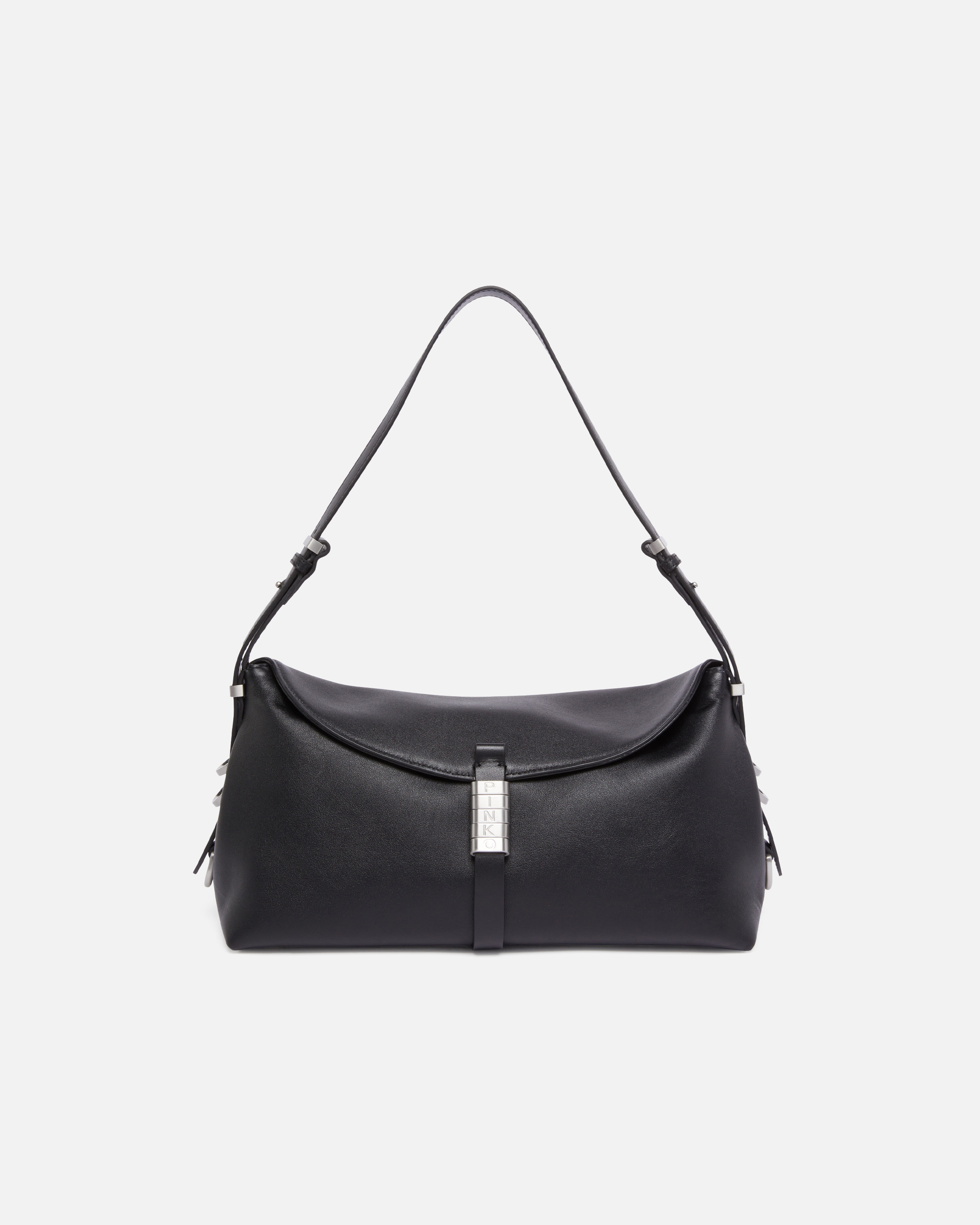 MEDIUM LEATHER SADDLE BAG BAGUETTE SHOULDER BAG - 1