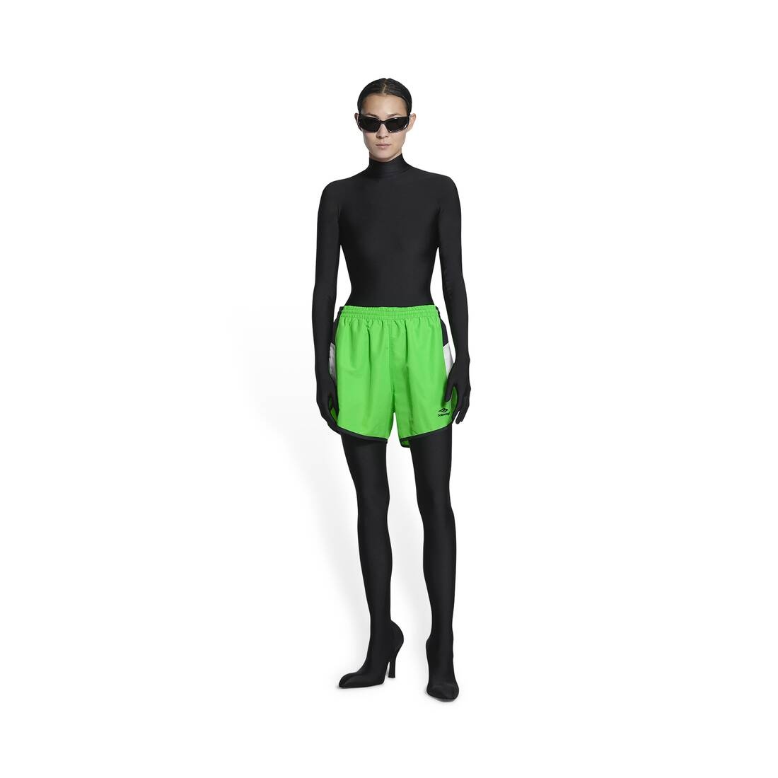 Women's 3b Sports Icon Tracksuit Running Shorts in Green - 3