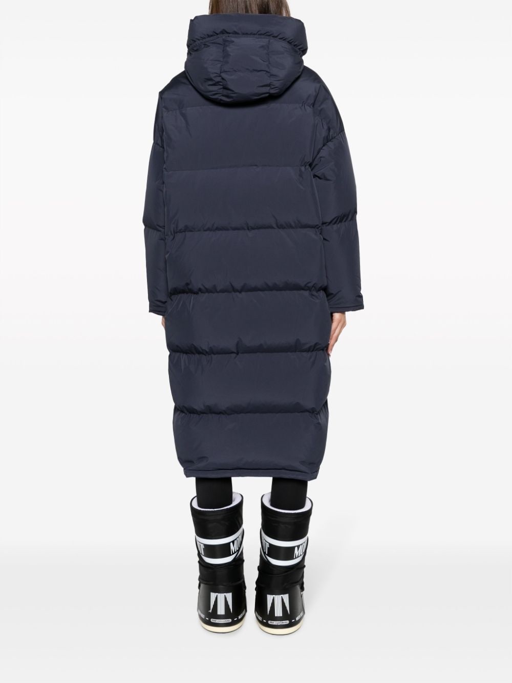 hooded feather-padded coat - 4