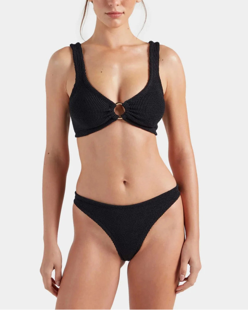 Hunza G JULIA WITH GOLD HOOP BIKINI BLACK outlook