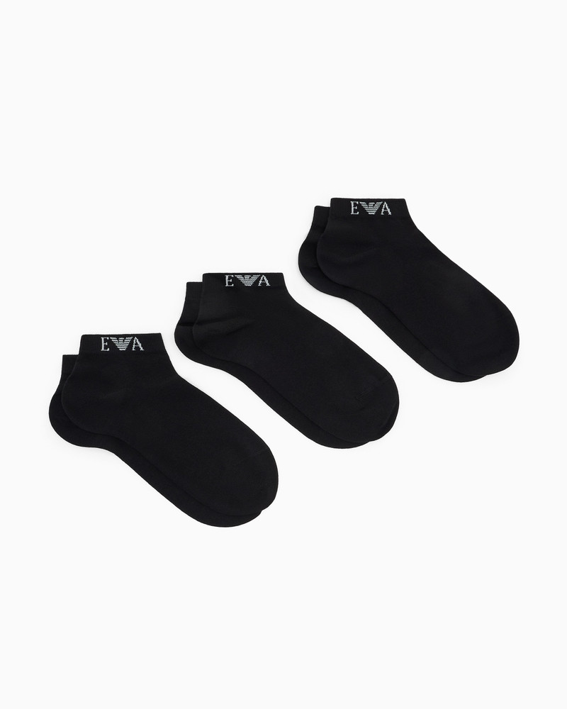 MULTIPACK OF COTTON SNEAKER SOCKS WITH A MONOGRAM LOGO BAND 1