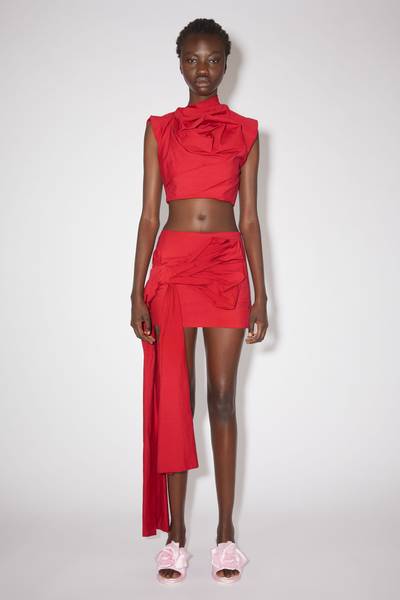 Acne Studios Satin bow mini skirt - Cardinal red outlook