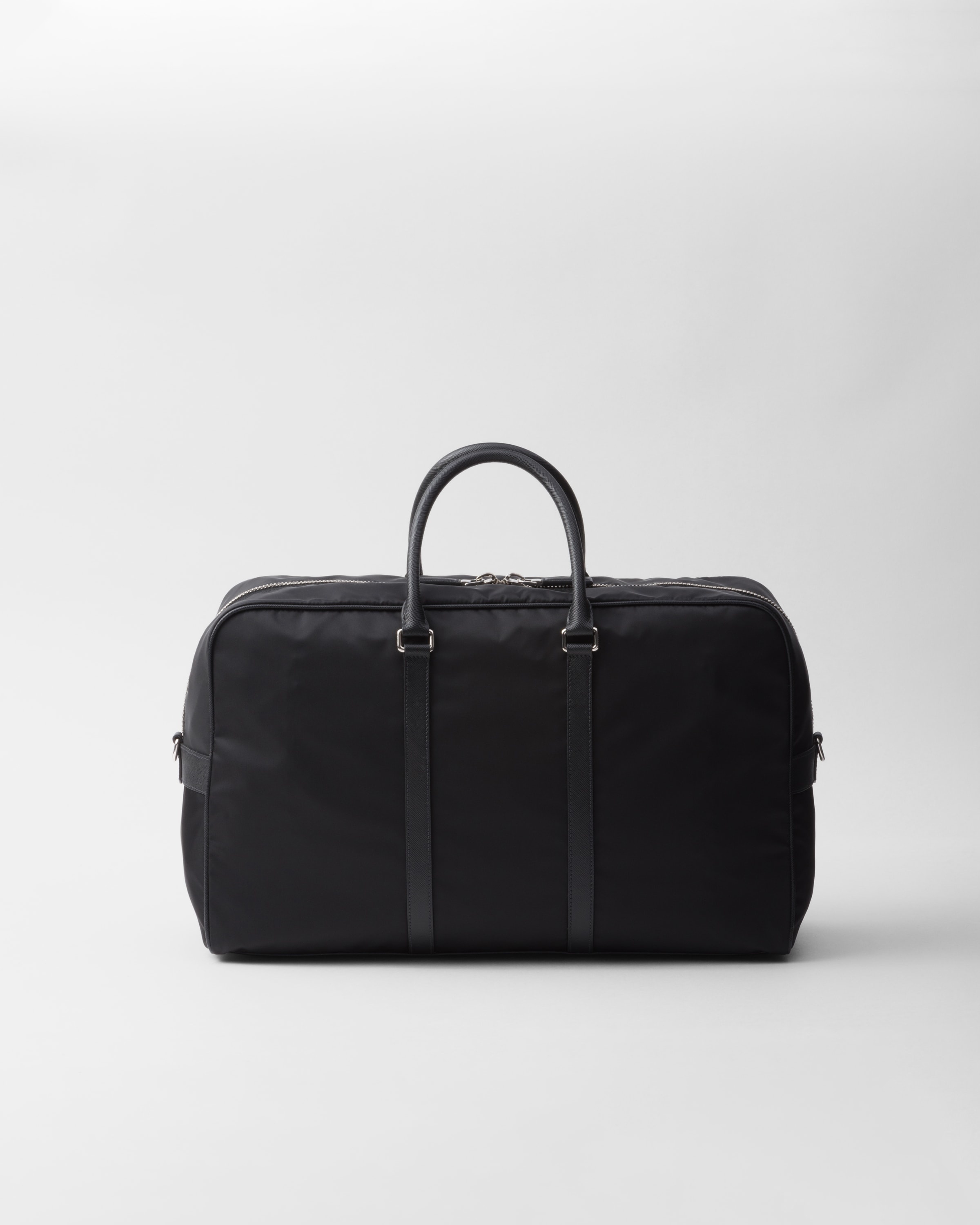 Re-Nylon and Saffiano leather duffel bag - 3