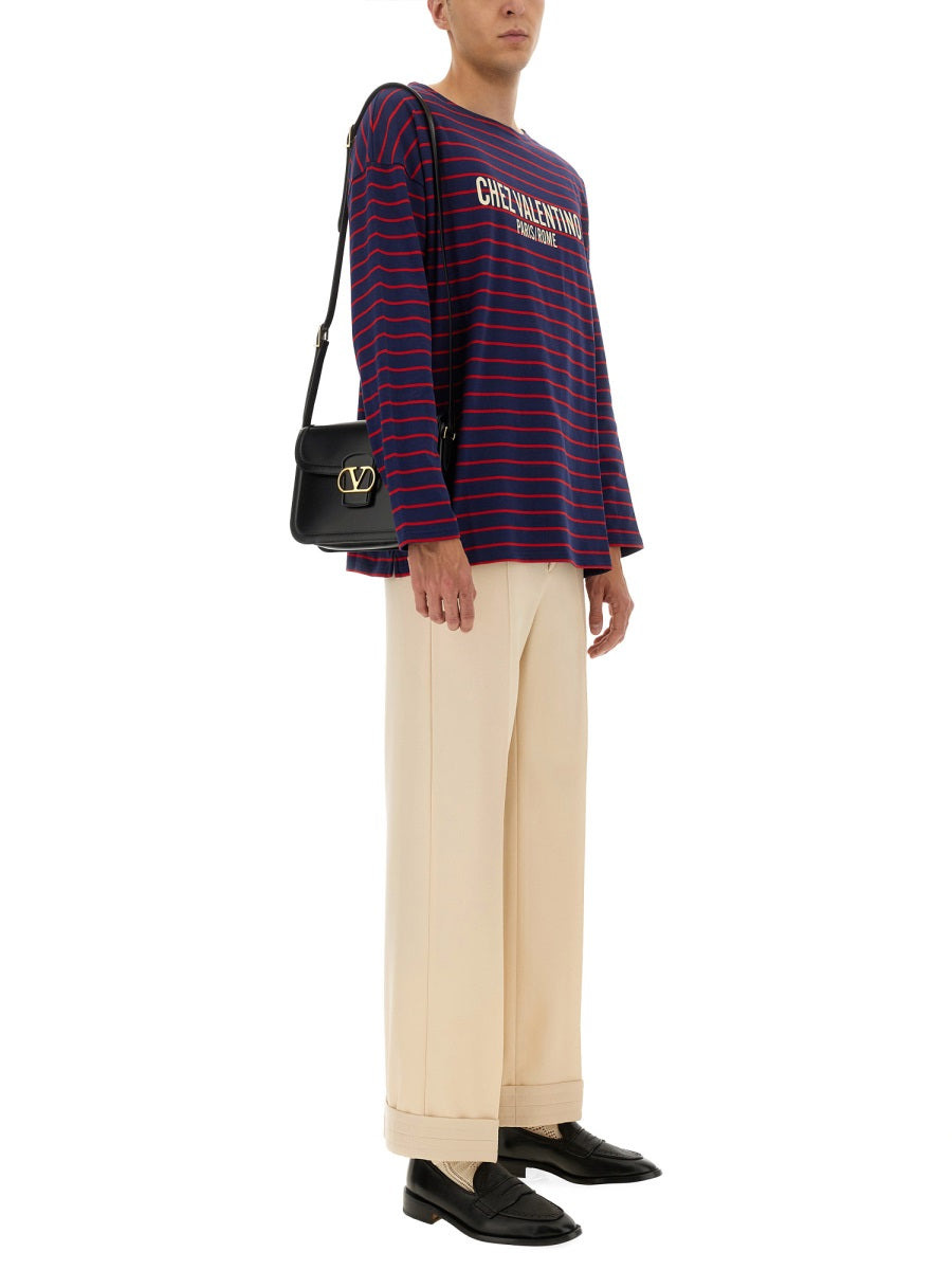 Valentino Men Long Sleeve T-Shirt With "Chez Valentino" Print - 2