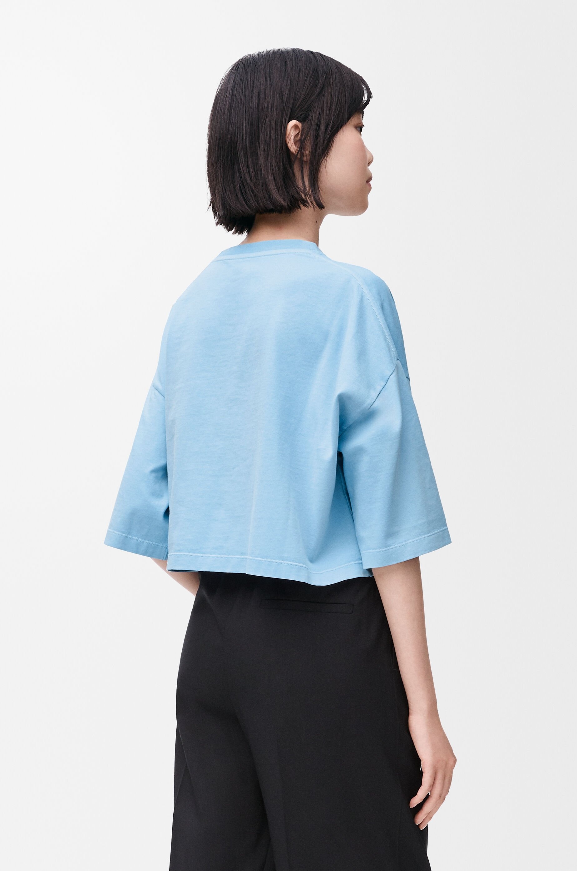 Cropped T-shirt in cotton - 4
