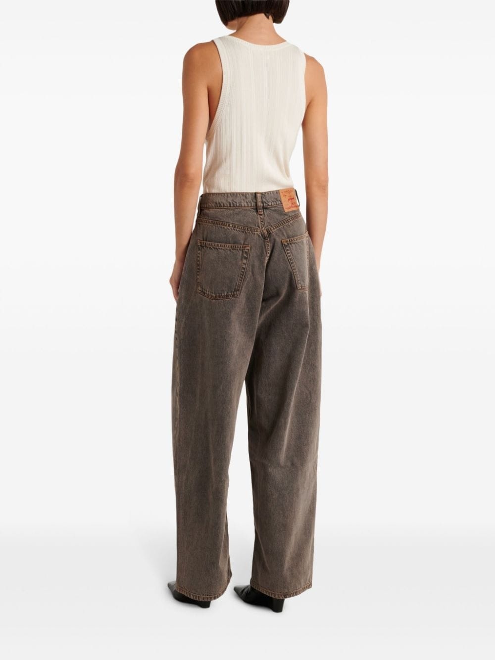 distressed straight-leg jeans - 2