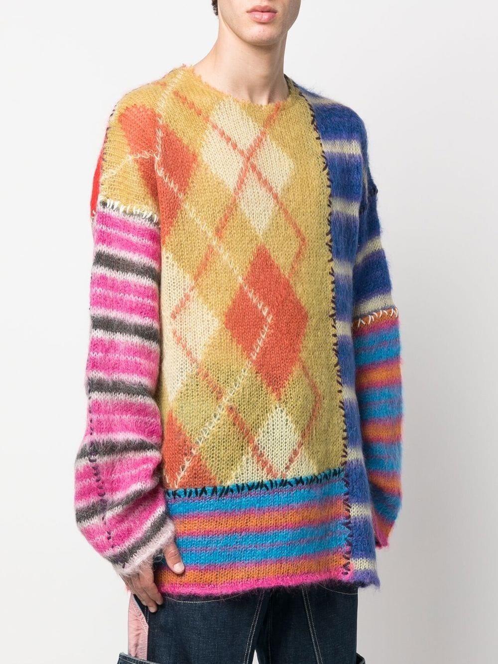 oversized patchwork jumper - 3