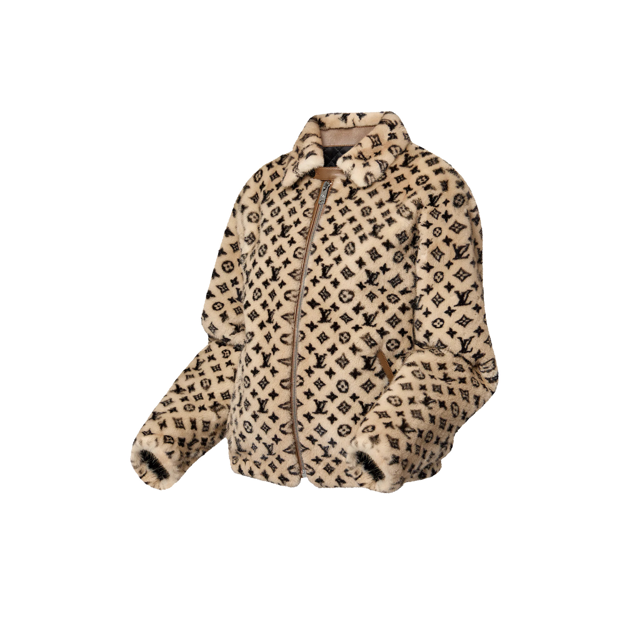 Monogram Mink Zip-Up Jacket - 2