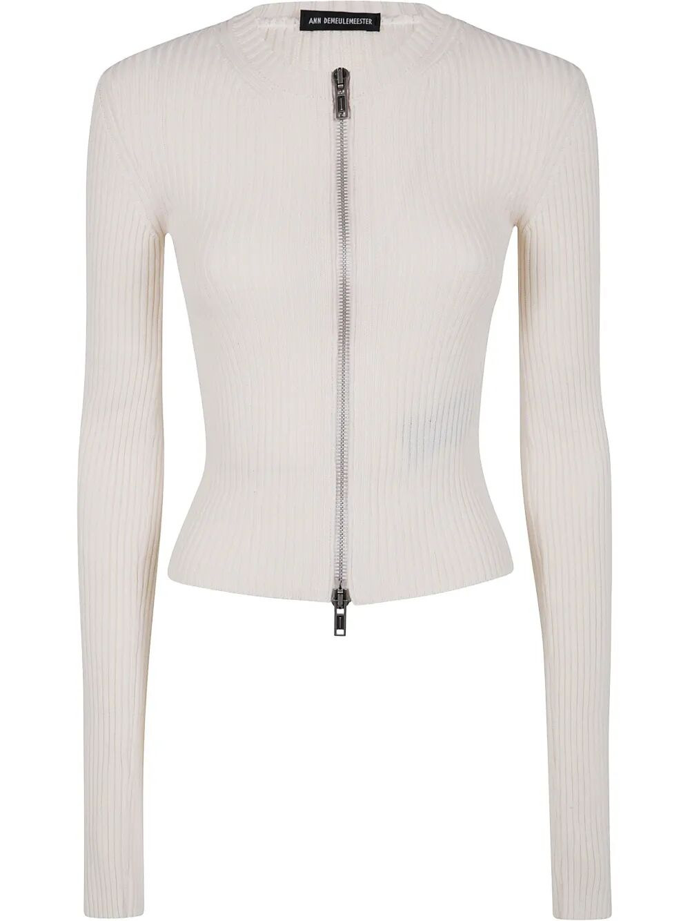 Ann Demeulemeester Women Terna Cropped Zipped Cardigan Cotton - 4