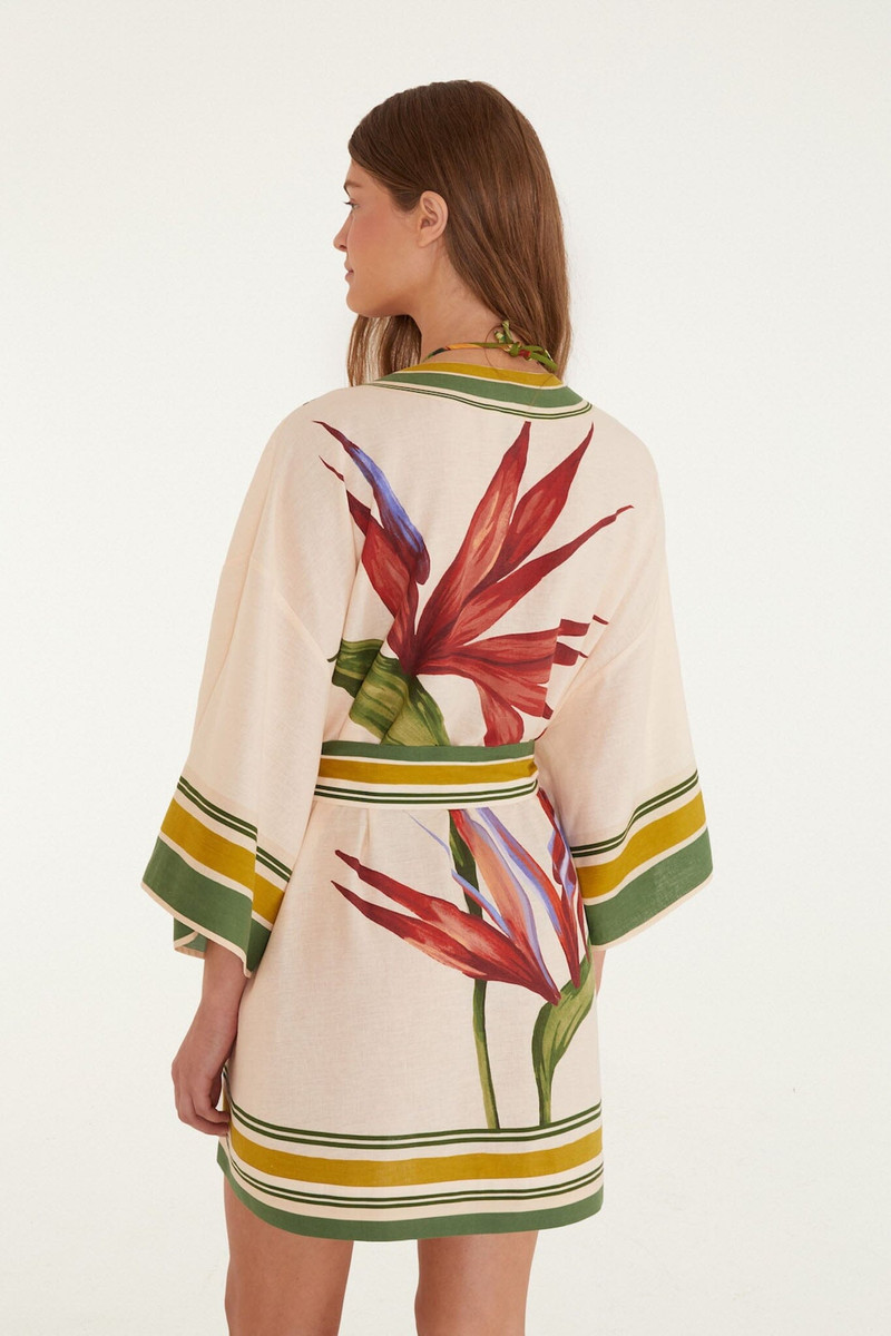Light Blush Strelitzia Kimono 5