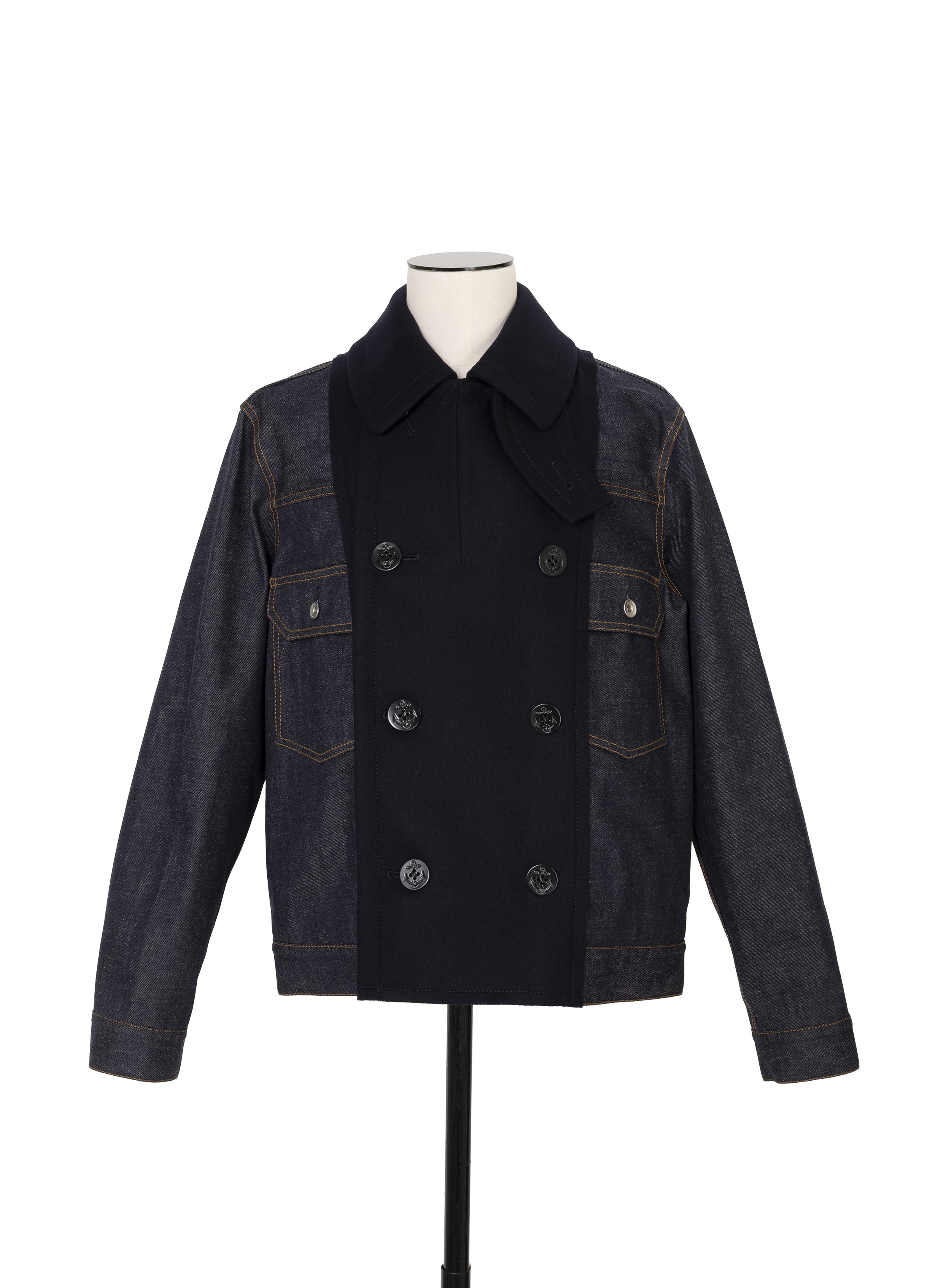 Denim x Wool Melton Jacket - 2