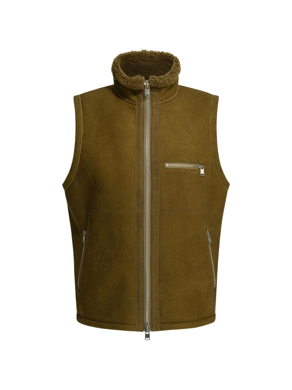 zip collar gilet - 1
