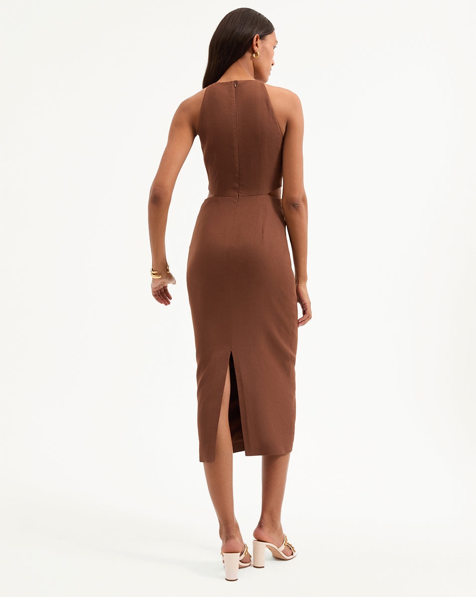 ISLA GOLD-MEDALLION MIDI DRESS - 6