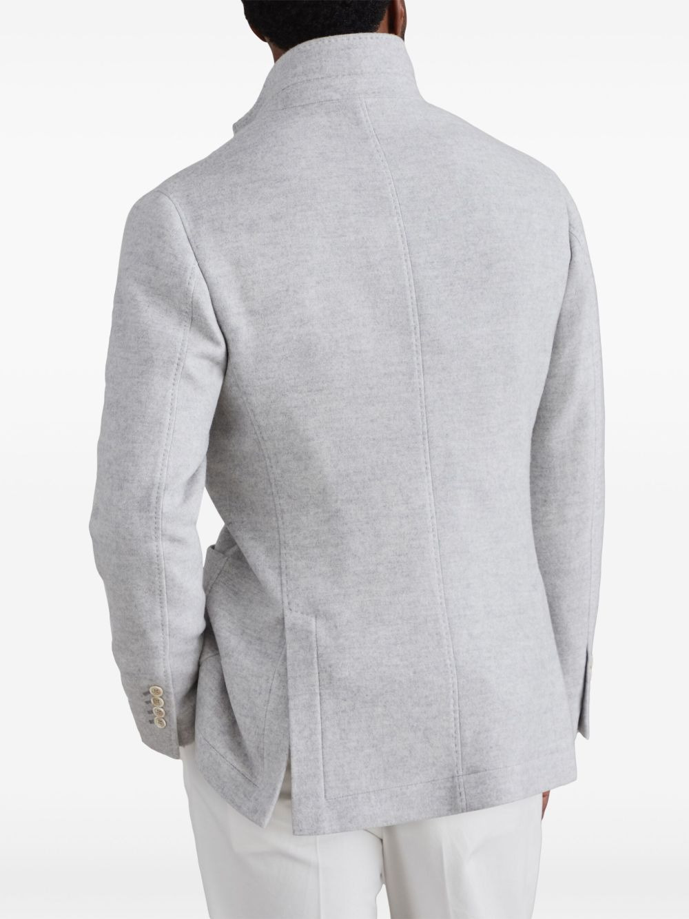 cashmere single-breasted coat - 2