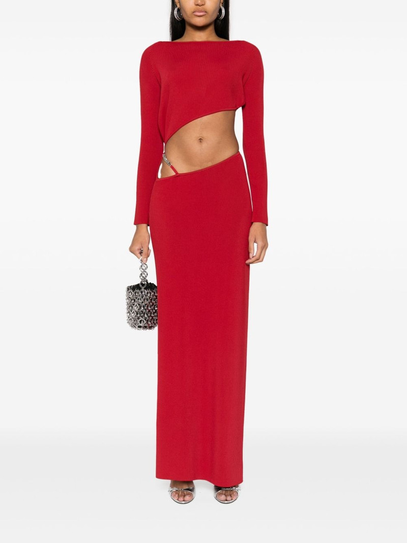 GCDS asymmetric ribbed maxi dress outlook
