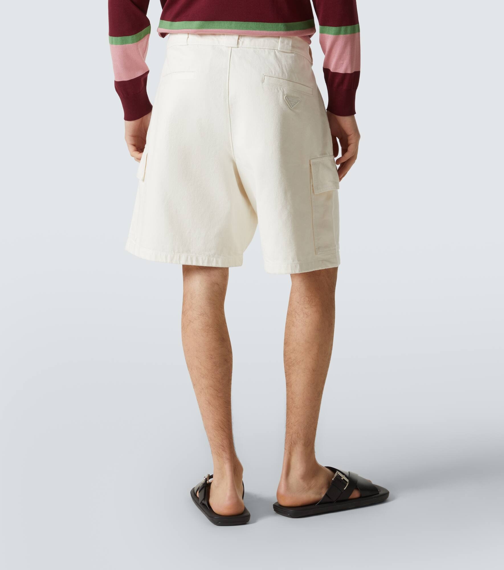 Denim cargo shorts - 4