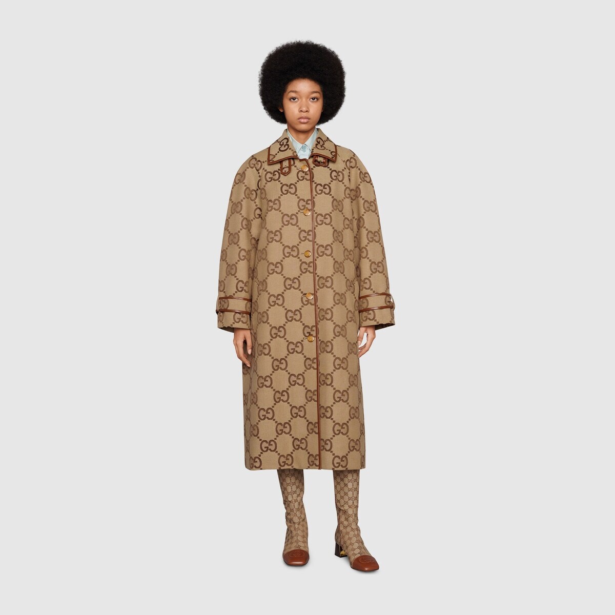 Jumbo GG canvas coat - 3
