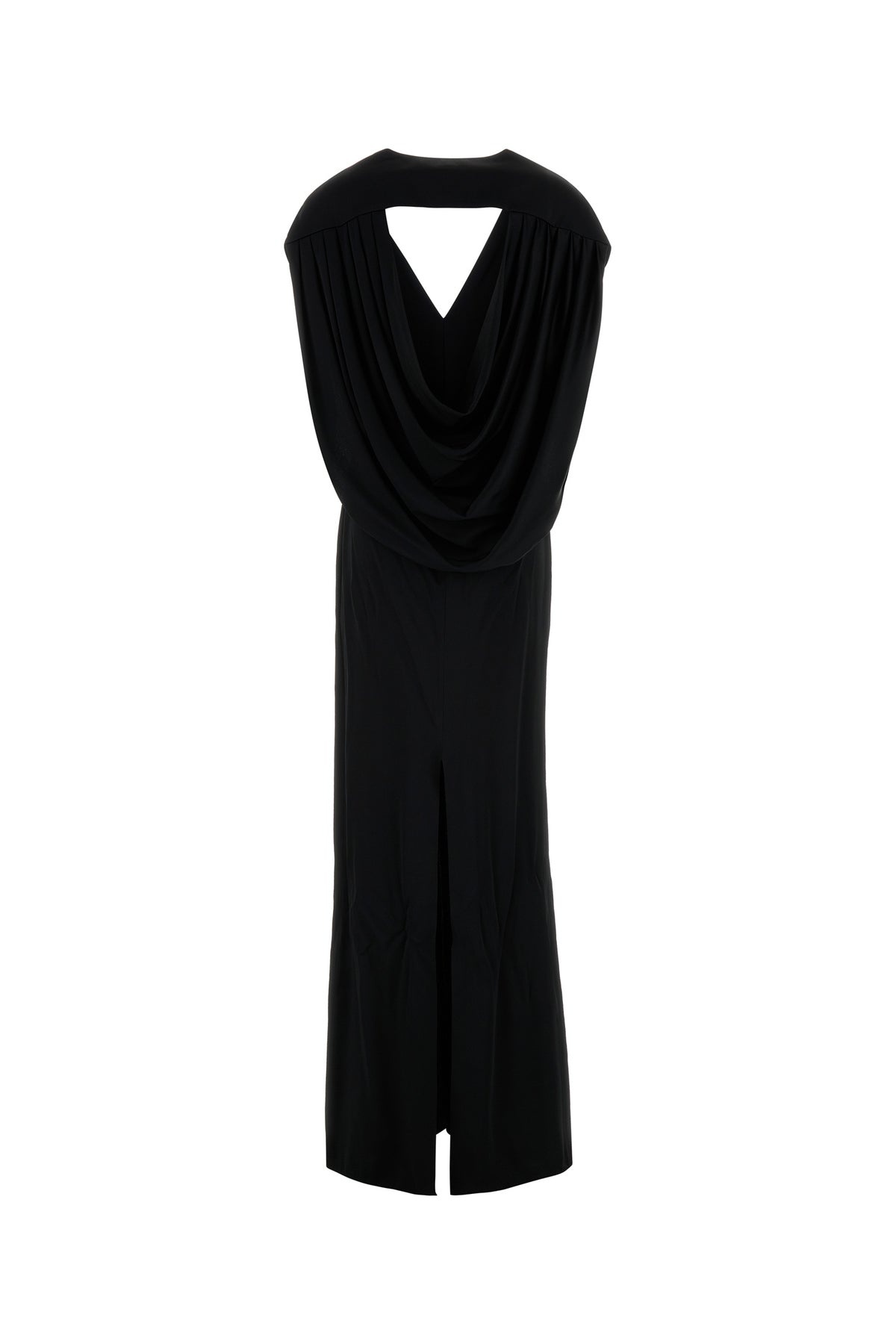 Black satin long dress - 2