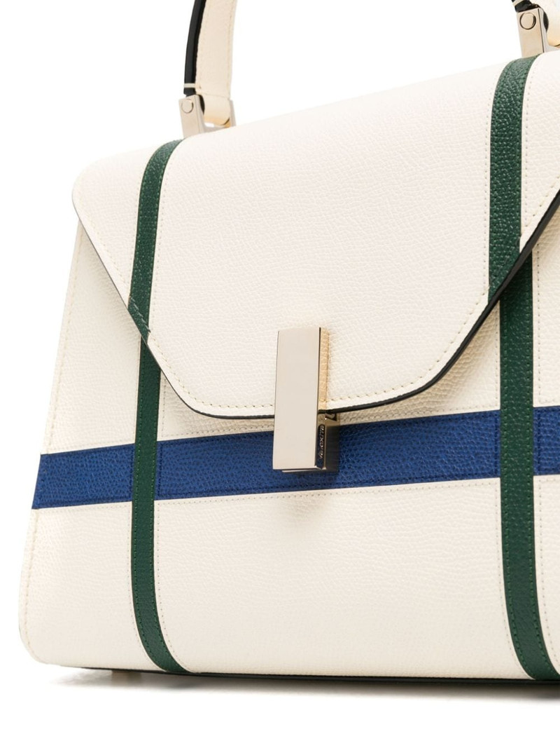 Iside Geometric leather tote bag 4