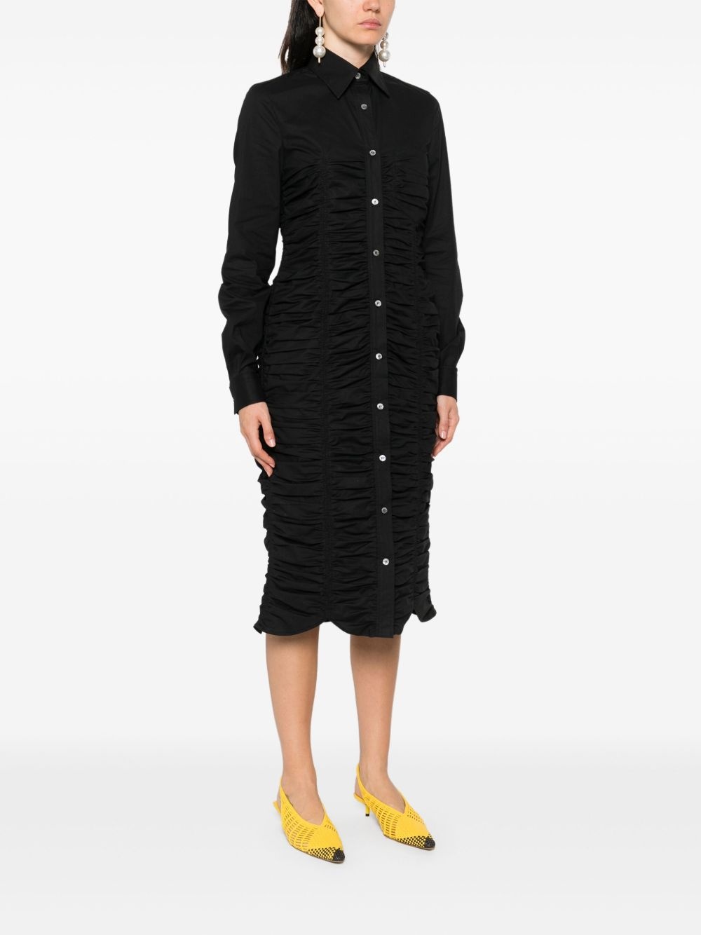 ruched shirt dress - 3