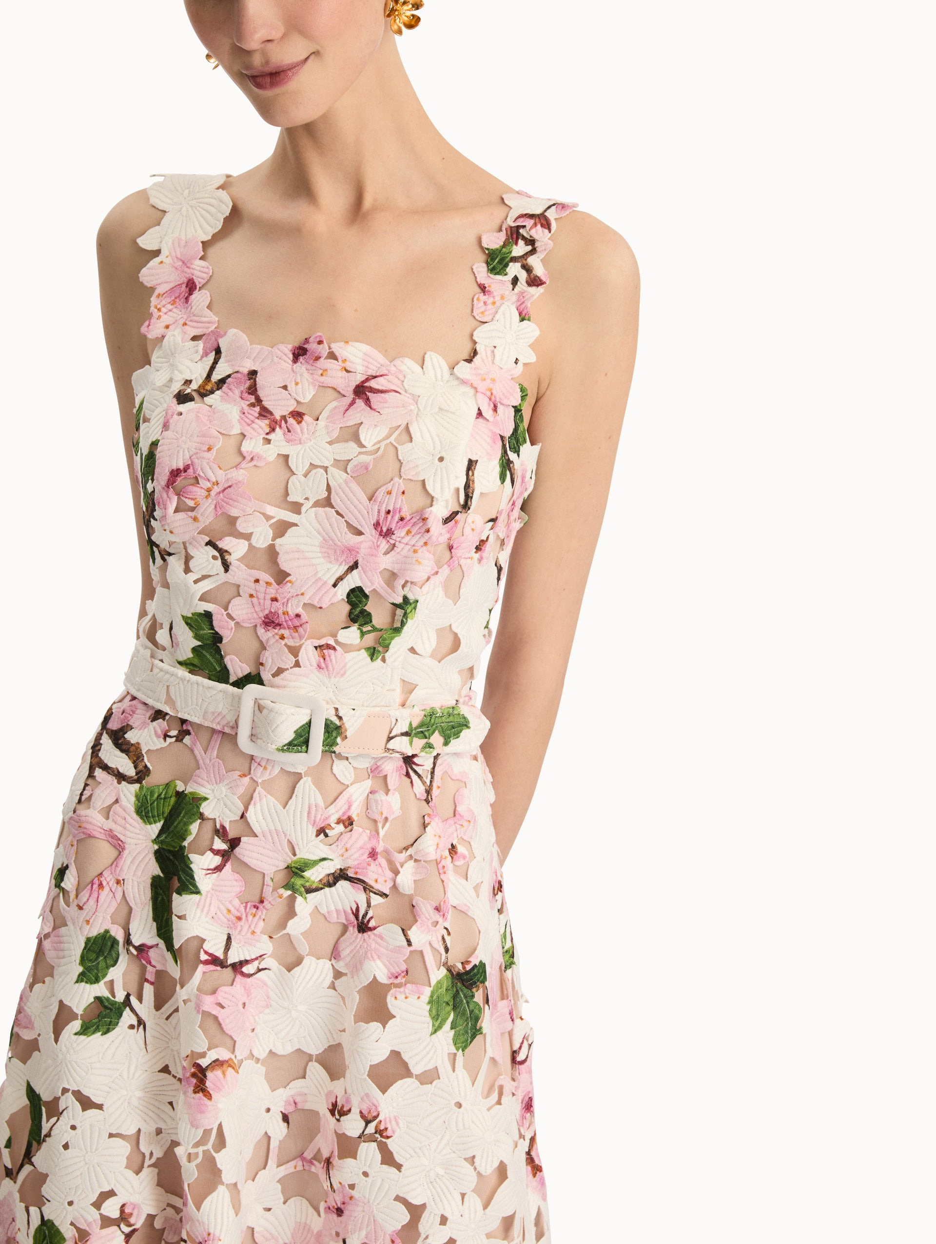 CHERRY BLOSSOM GUIPURE DRESS - 5
