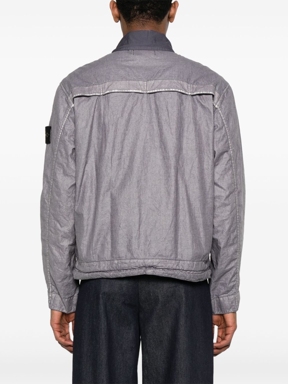 plated-ovd linen jacket - 4
