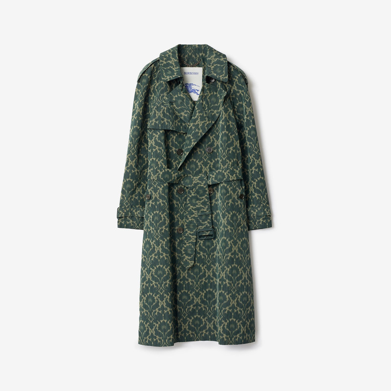 Long Baroque Viscose Blend Trench Coat 1
