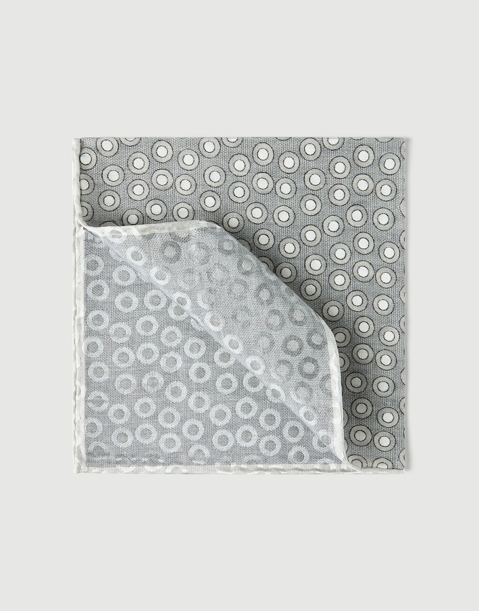 Spotted pattern silk pocket square - 1