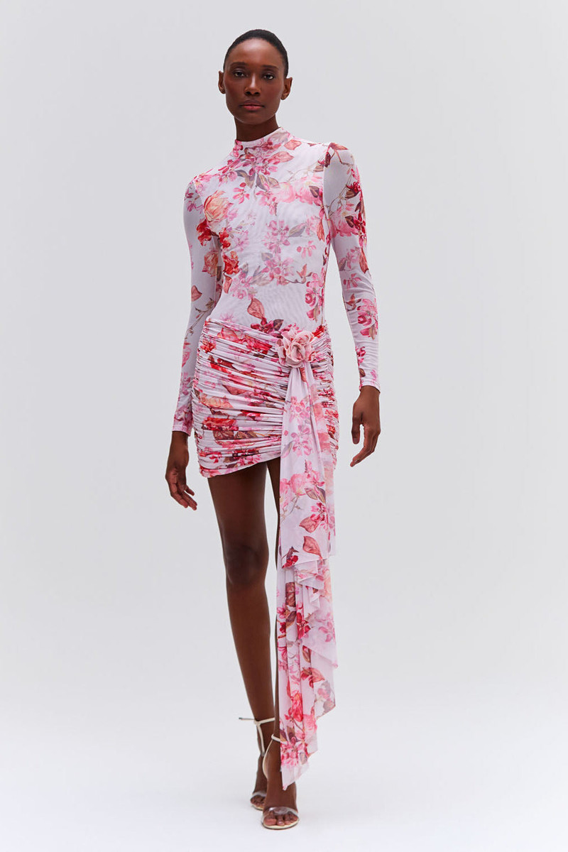 Floral Haze Stretch Tulle Mini Dress 1
