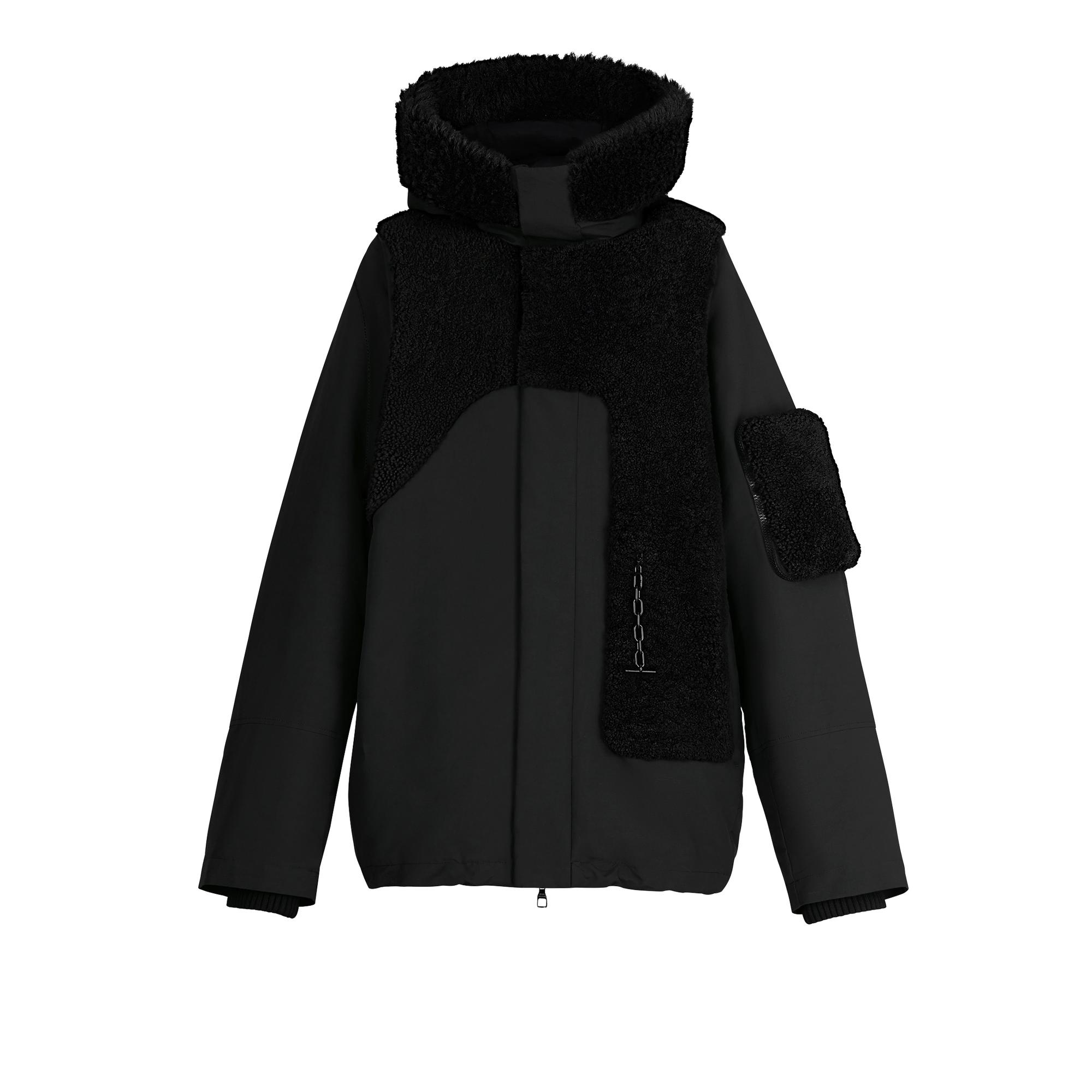 Trompe l’Oeil Shearling Detail Padded Parka - 1