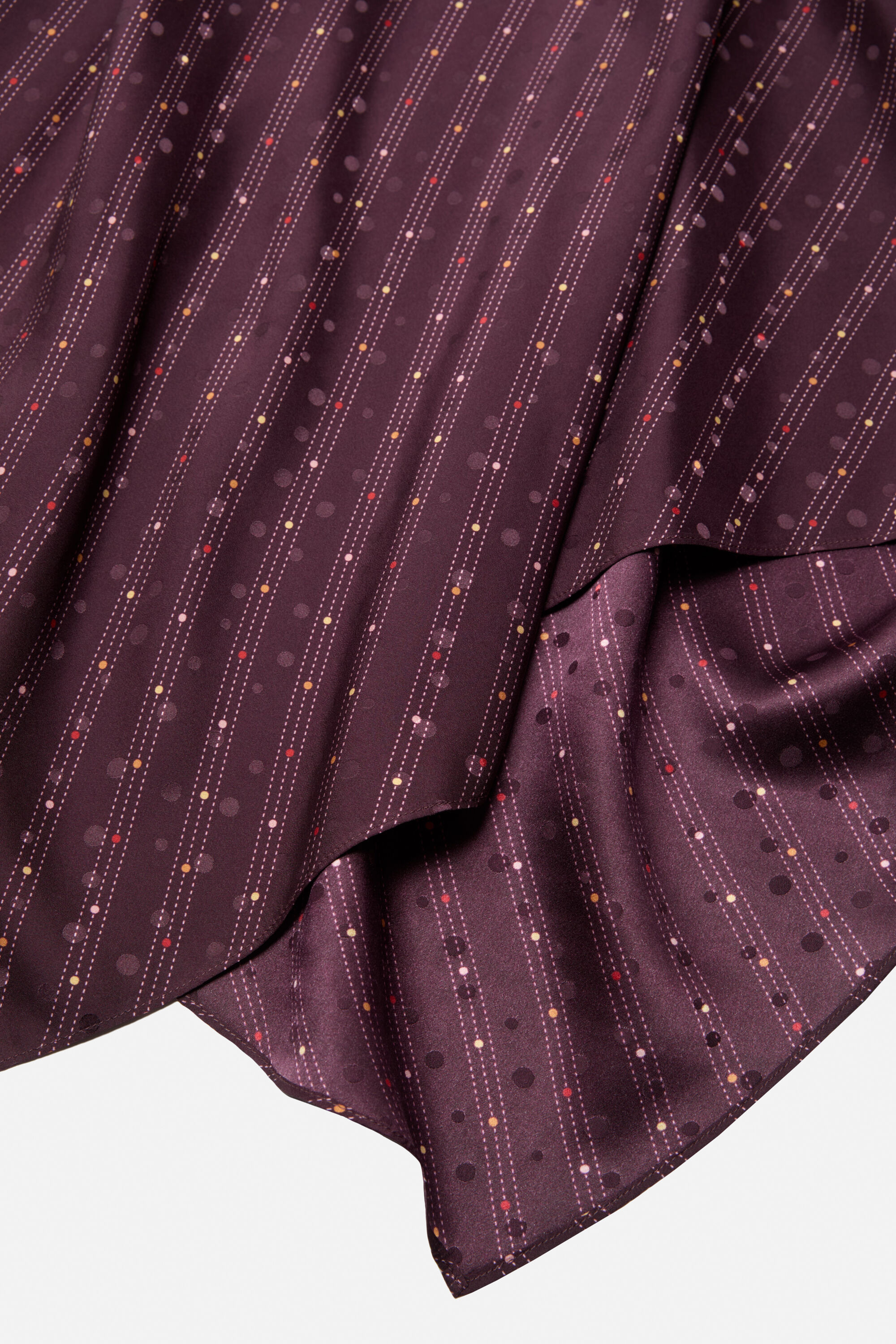 Silk tunic dress - Burgundy - 5
