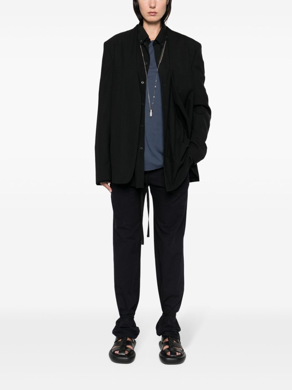 cotton straight trousers - 2