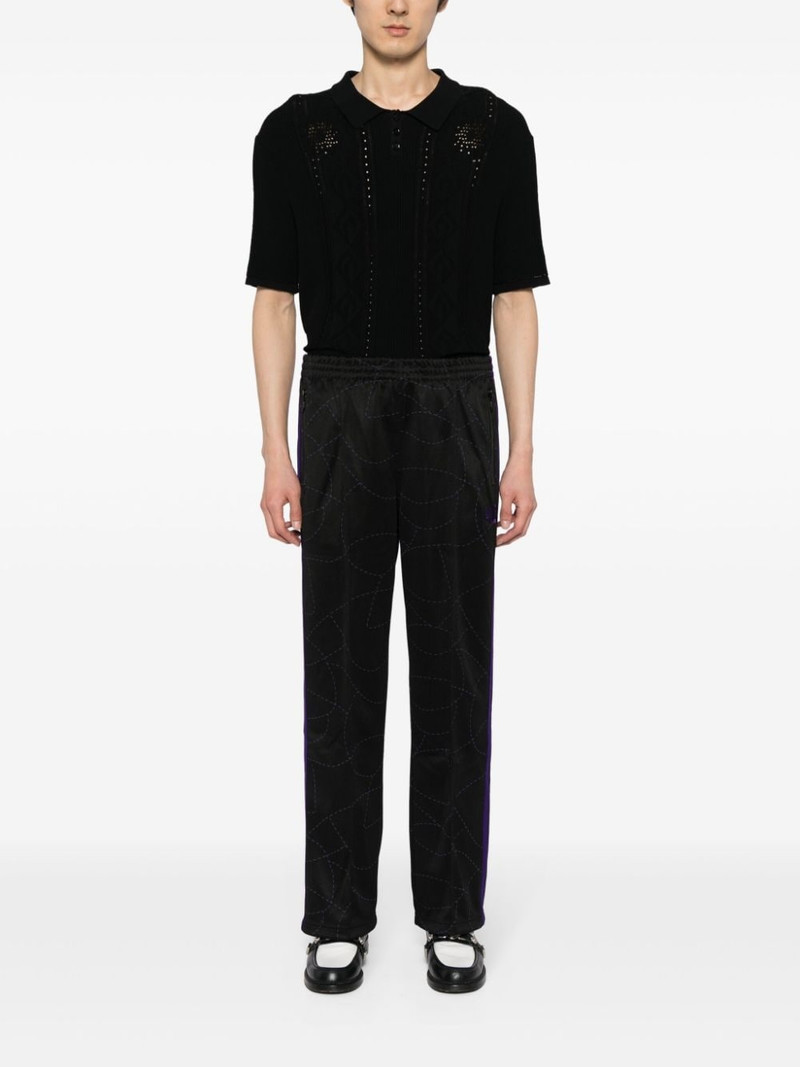 NEEDLES logo-embroidered straight-leg trousers outlook