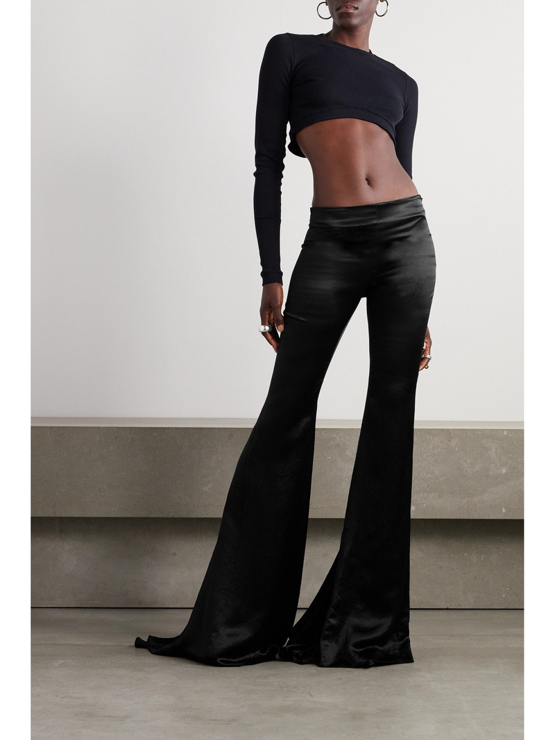 Ann Demeulemeester Elfa Satin Flared Pants outlook