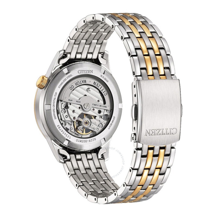 Citizen - Citizen Mechanical Automatic Grey Open Heart Dial Men's Watch NH9136-88H - 3