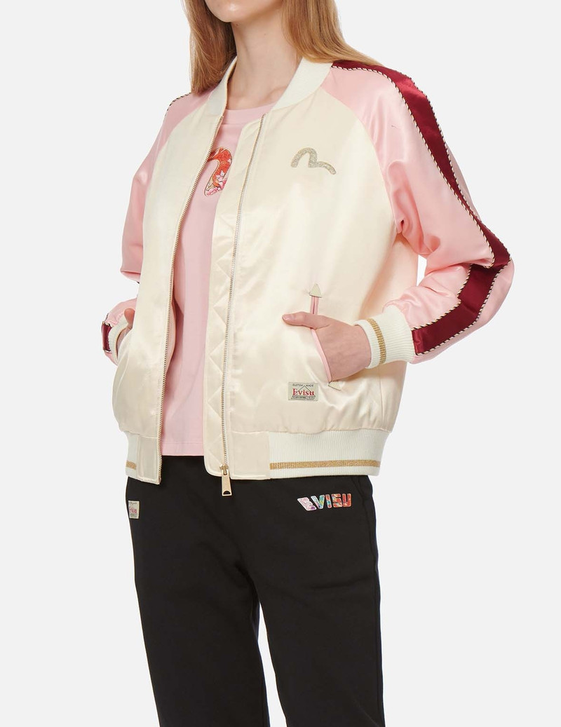 KAMON AND FLORAL MOTIF EMBROIDERED PADDED SOUVENIR JACKET 4