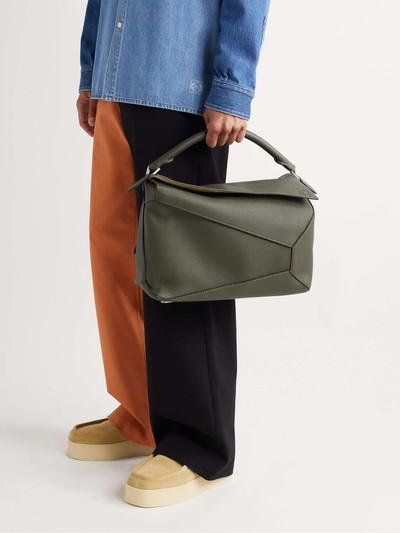 Loewe Puzzle Full-Grain Leather Messenger Bag outlook