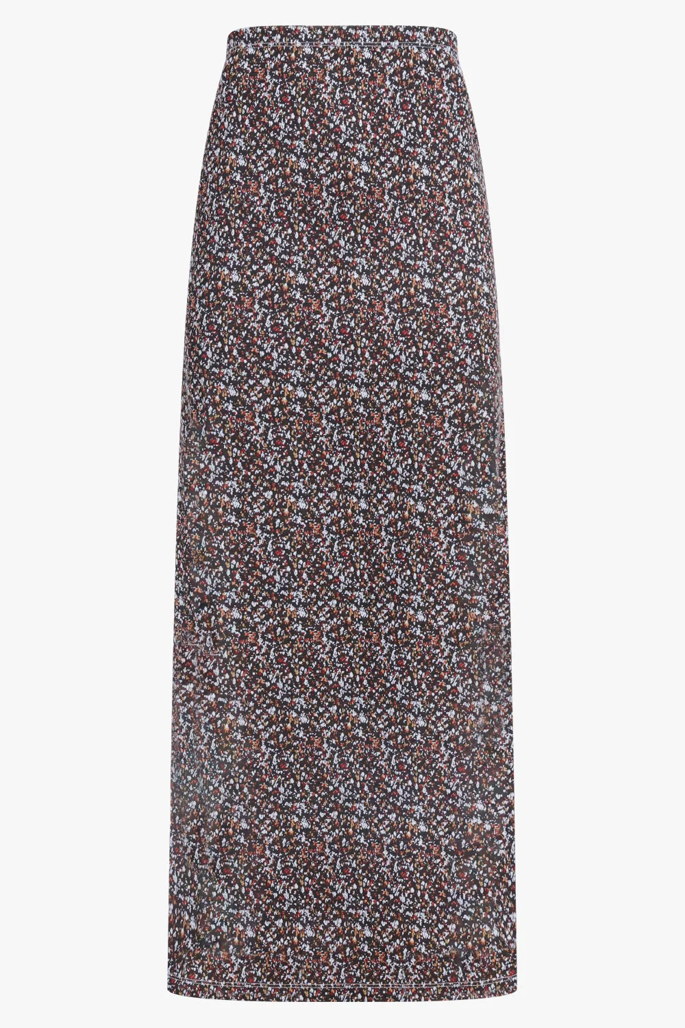 GEO PRINT MIDI SKIRT | BLACK/BLUE/RED - 1