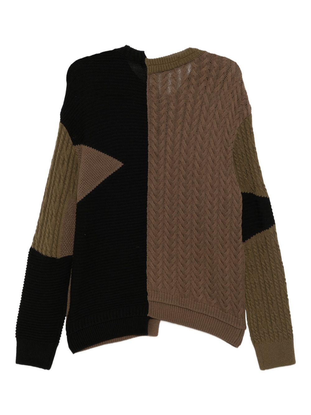 patchwork asymmetric jumper - 2
