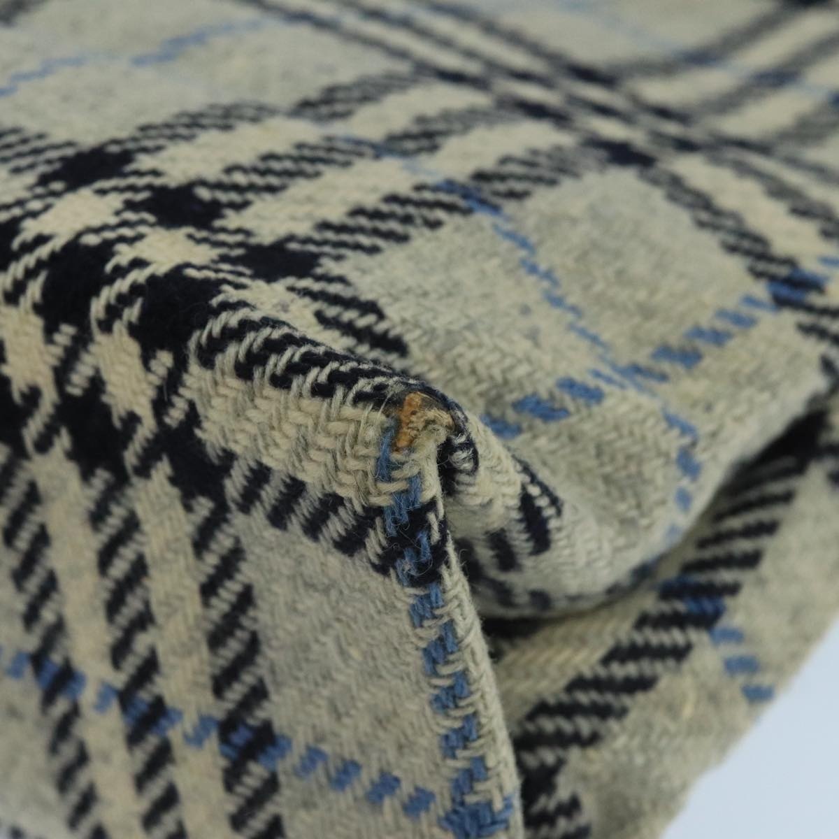 Burberry Nova Check Hand Bag Wool Gray - 15
