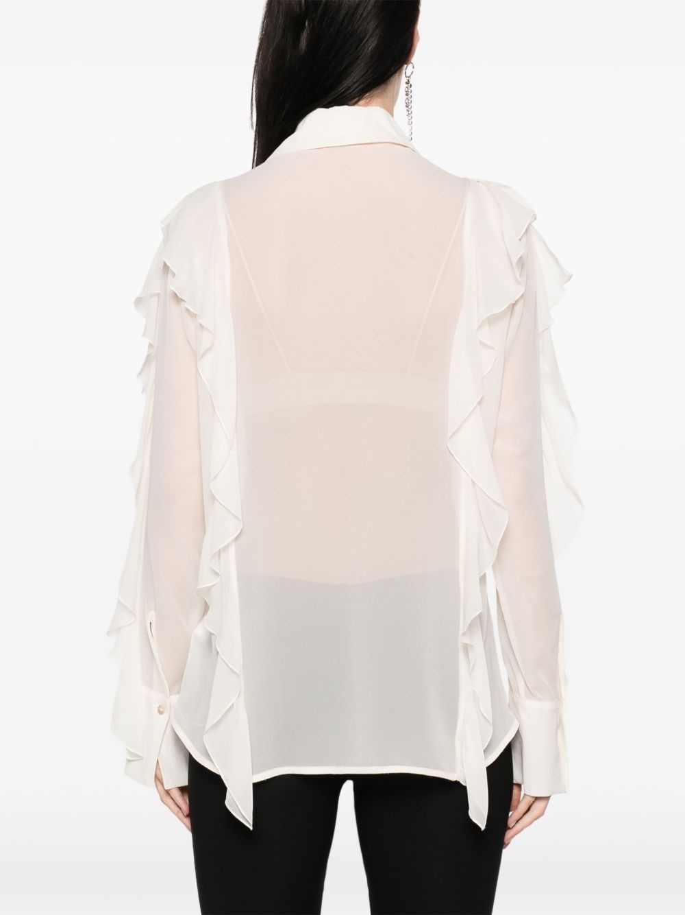 ruffled silk shirt - 4