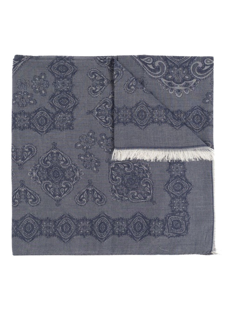 paisley-print fringed scarf 1