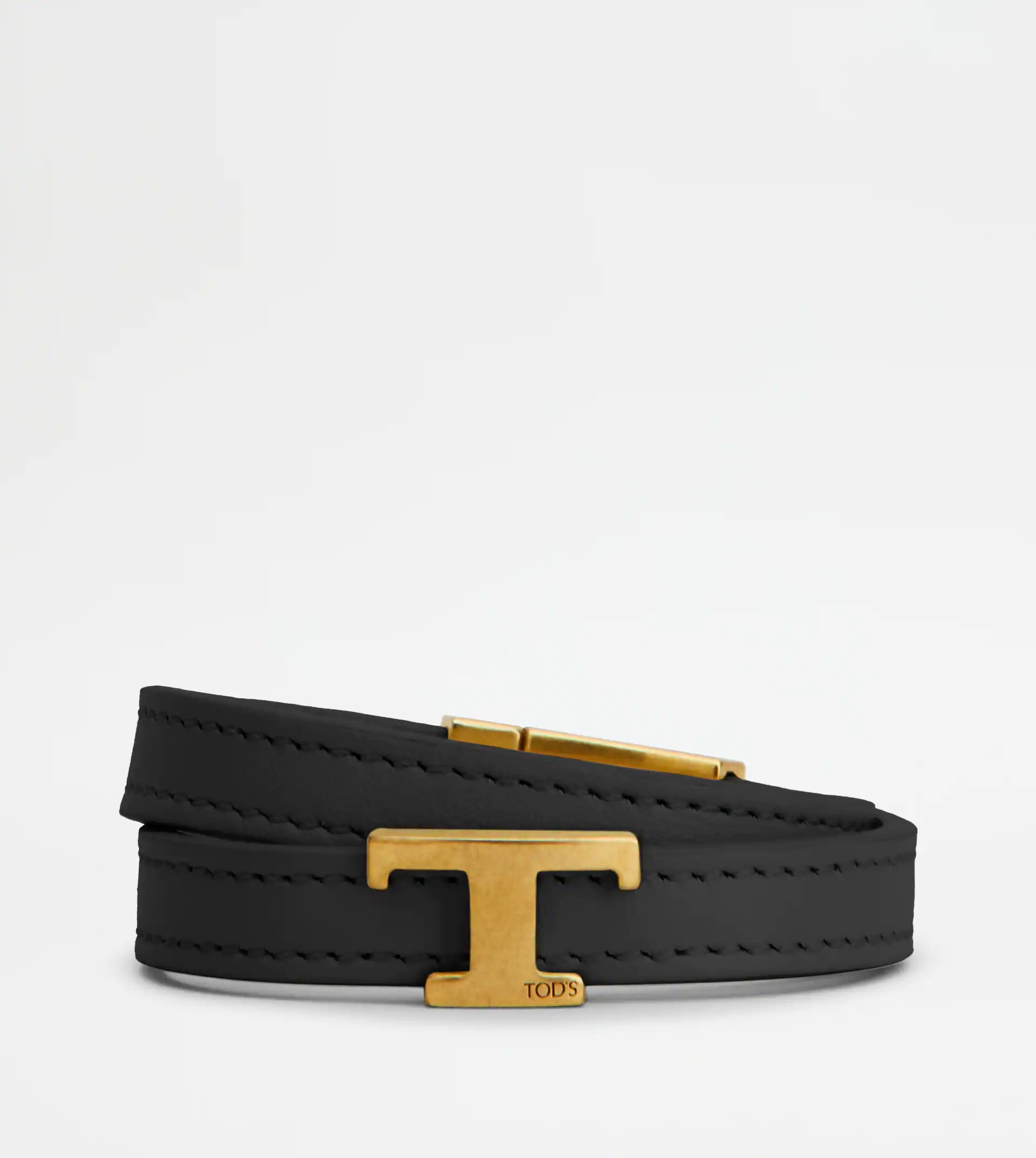 BRACELET IN LEATHER - BLACK - 1