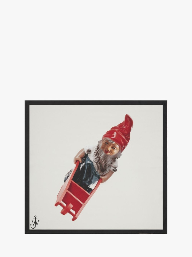 SILK SCARF WITH GNOME MOTIF 1