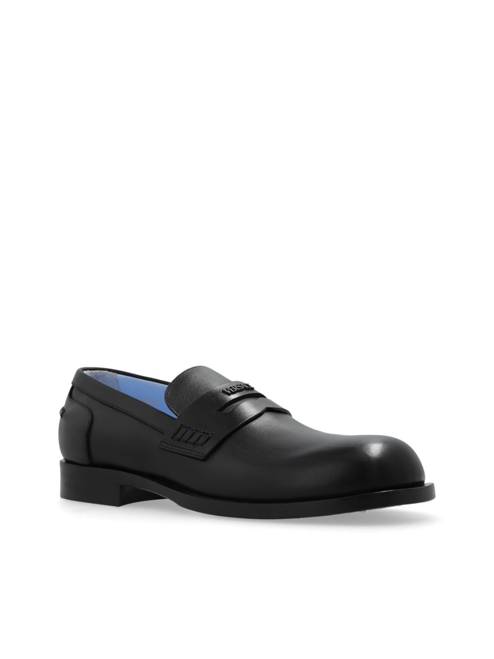 logo embossed loafers - 4