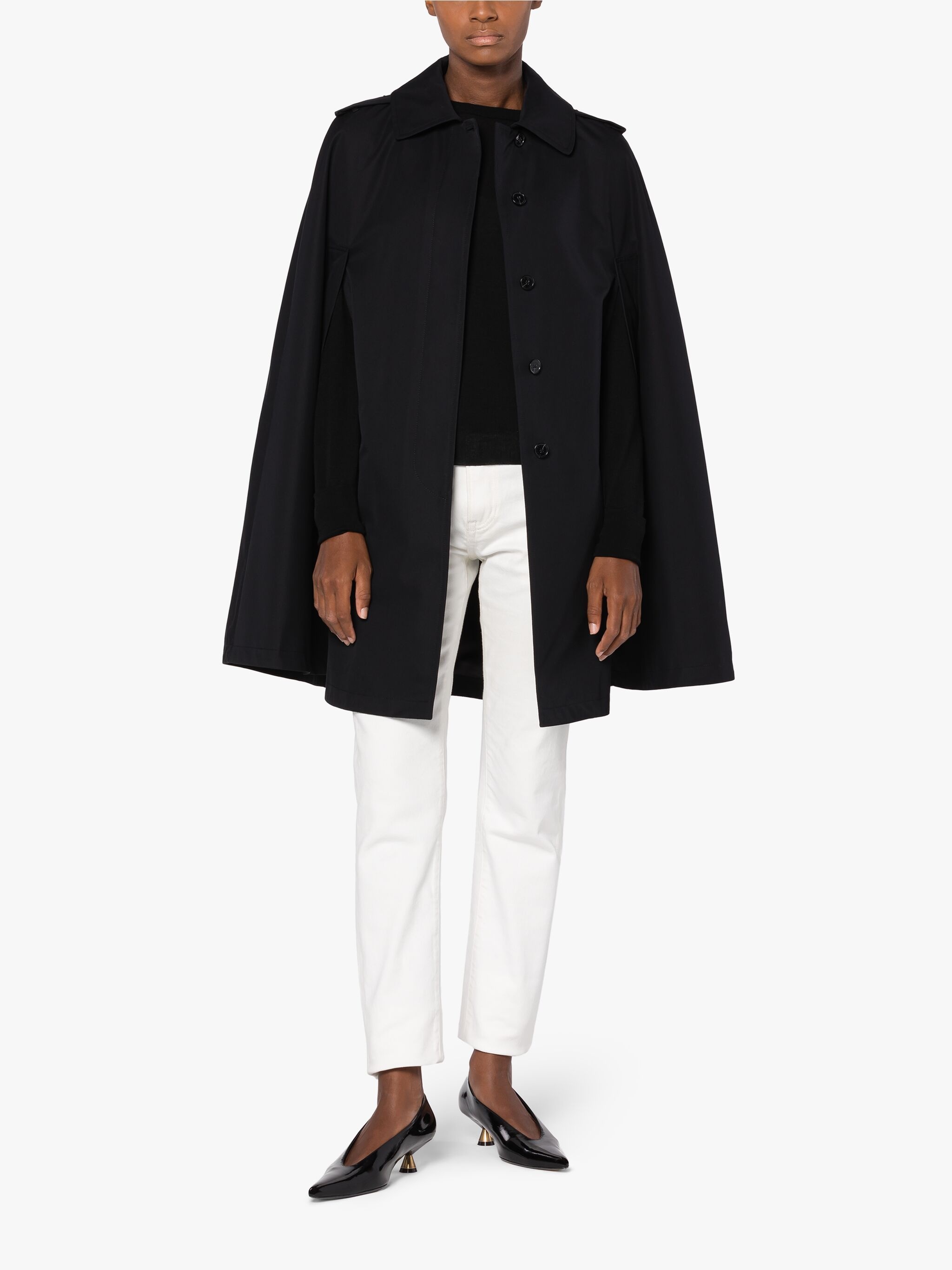 HALLEIGH BLACK COTTON CAPE - 2