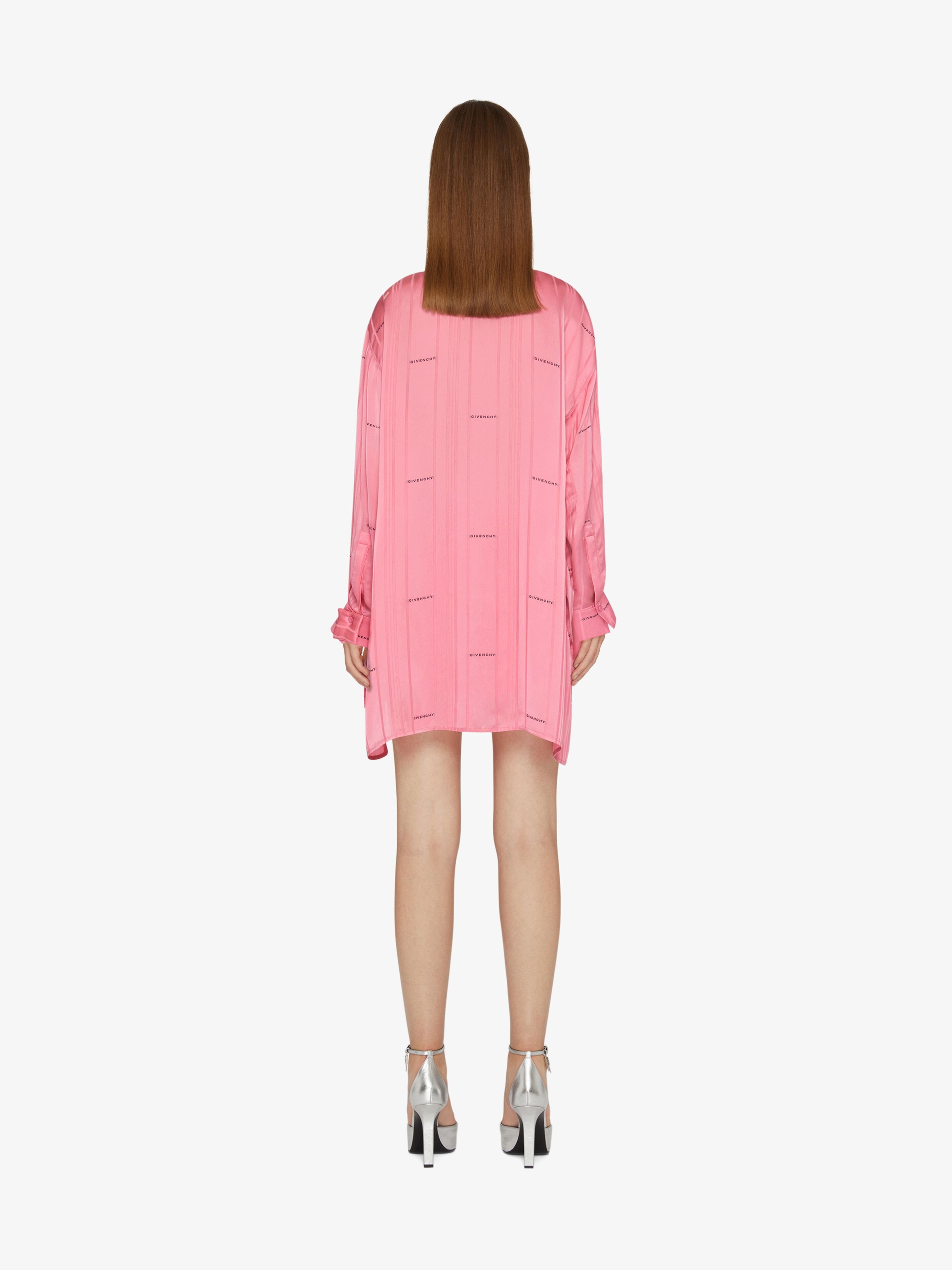 SATIN OVERSIZED SHIRT IN GIVENCHY JACQUARD - 4